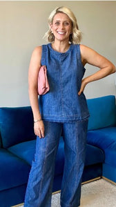 Threadz Charli Denim Top - Denim
