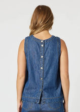 Load image into Gallery viewer, Threadz Charli Denim Top - Denim
