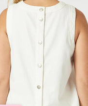 Load image into Gallery viewer, Threadz Charli Denim Top - White
