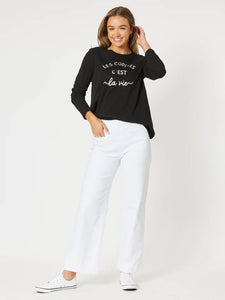 Threadz Maddy Pull on Wide Leg Jean