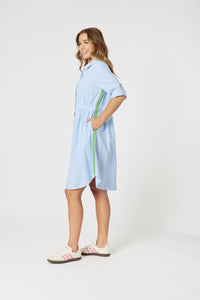 Threadz Skyler Stripe Dress - Blue/White