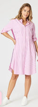 Load image into Gallery viewer, Threadz Skyler Cotton Stripe Dress - Pink stripe
