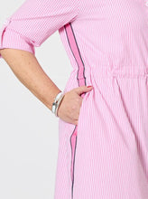 Load image into Gallery viewer, Threadz Skyler Cotton Stripe Dress - Pink stripe
