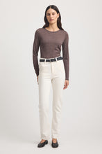Load image into Gallery viewer, Toorallie Fine Merino L/S Crew Tee - Mocha
