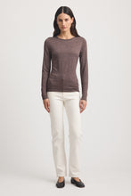 Load image into Gallery viewer, Toorallie Fine Merino L/S Crew Tee - Mocha
