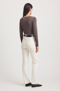 Toorallie Fine Merino L/S Crew Tee - Mocha