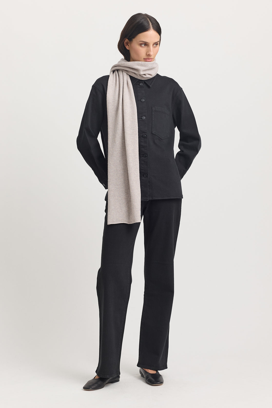 Toorallie Fine Wool Scarf - Oat