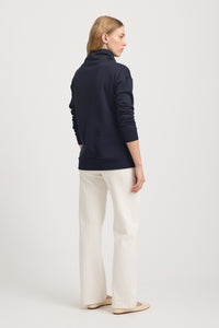 Toorallie Lounge Funnel Neck Jumper - French Navy