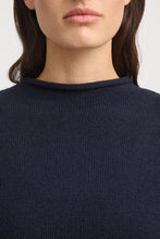 Load image into Gallery viewer, Toorallie Relaxed Fit Mock Neck Jumper - Navy
