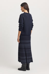 Toorallie Relaxed Fit Mock Neck Jumper - Navy