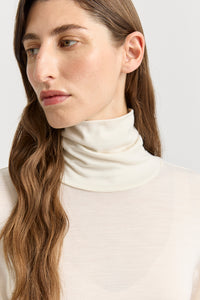Toorallie Turtle Neck (or Skivvy) Merino Top - Warm White