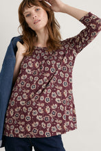 Load image into Gallery viewer, Seasalt Cornwall Tranquility Top - Poppy Tapestry Merlot
