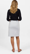 Load image into Gallery viewer, Vassalli Knee Length Skirt with Contrast Buttons - Sky Blue
