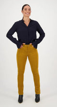 Load image into Gallery viewer, Vassalli Narrow Leg Pinwale Cord Pant - Mustard
