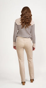 Vassalli Slim Leg Jean - Oat Denim