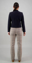 Load image into Gallery viewer, Vassalli Zip up Jacket with button detail - Navy Marle
