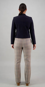 Vassalli Zip up Jacket with button detail - Navy Marle