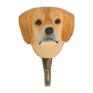 Hand Carved Wall Hook - Golden Retriever