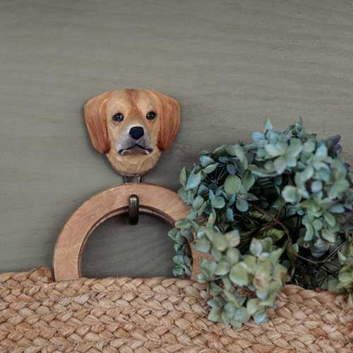 Hand Carved Wall Hook - Golden Retriever