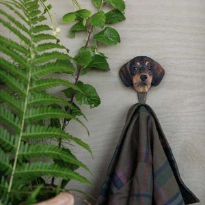 Hand Carved Wall Hook - Dachshund