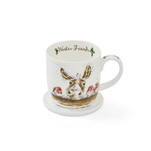 Royal Worcester Wrendale Mug & Coaster Set - Winter Friends