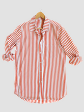 Load image into Gallery viewer, Irving &amp; Powell Franklin Bold Stripe Shirt - Tangerine/White
