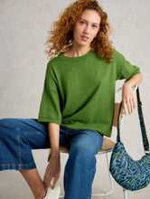 Load image into Gallery viewer, White Stuff Kate Linen Blend Tee - Bright Green
