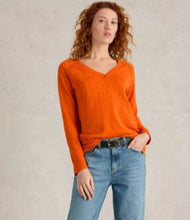 Load image into Gallery viewer, White Stuff Naria Cotton/Linen Jumper - Bright Orange
