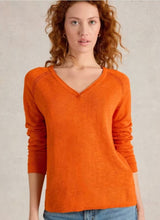Load image into Gallery viewer, White Stuff Naria Cotton/Linen Jumper - Bright Orange
