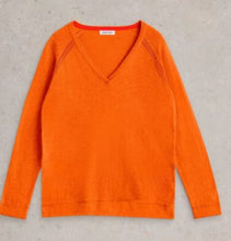 Load image into Gallery viewer, White Stuff Naria Cotton/Linen Jumper - Bright Orange
