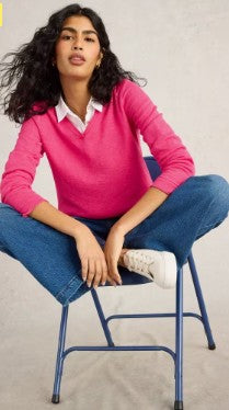 White Stuff Naria Jumper - Bright Pink