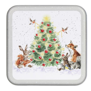 Wrendale Biscuit Tin - Woodland Christmas