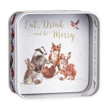 Load image into Gallery viewer, Wrendale Biscuit Tin - Woodland Christmas
