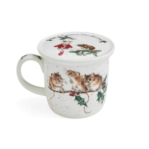 Royal Worcester Wrendale Mug & Coaster Set - Winter Mice