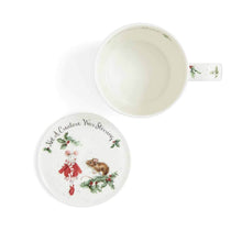 Load image into Gallery viewer, Royal Worcester Wrendale Mug &amp; Coaster Set - Winter Mice
