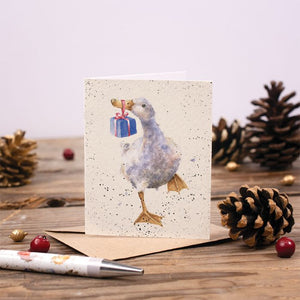 Wrendale Greeting Mini Card - Special Delivery Duck