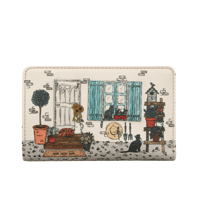 Ladies Small Leather Wallet - Country Cottage – Monty & Moo