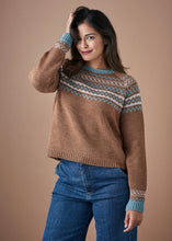 Load image into Gallery viewer, Uimi Beatrix Australian Merino Wool Chunky Fairisle Jumper - Gingerbread
