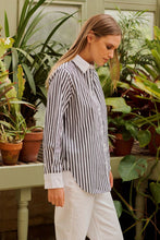 Load image into Gallery viewer, Shirty Bianca Classic Banker Shirt - Midnight Stripe
