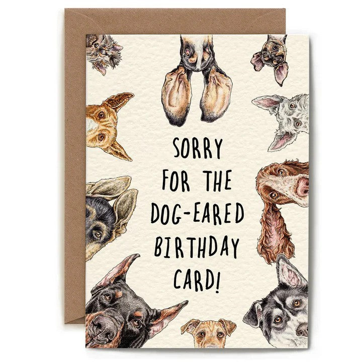 Birthday Card - Sorry for the Dog Eared Birthday Card