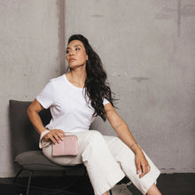 Load image into Gallery viewer, Black Caviar Lylah Vegan Leather Pouch - Soft Pink
