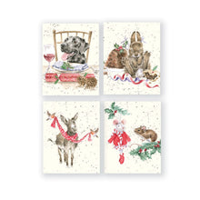 Load image into Gallery viewer, Wrendale Boxed Mini Christmas Cards - Rabbit/Dog/Mouse/Donkey
