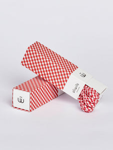 Sliwils Shoelaces - Checkered Red
