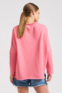 Est1971 Raw L/S Cotton Sweatshirt - Rose