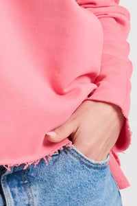 Est1971 Raw L/S Cotton Sweatshirt - Rose