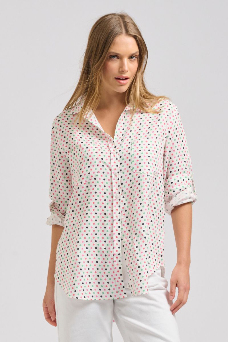 Shirty Girlfriend Linen Shirt - Combo Spot