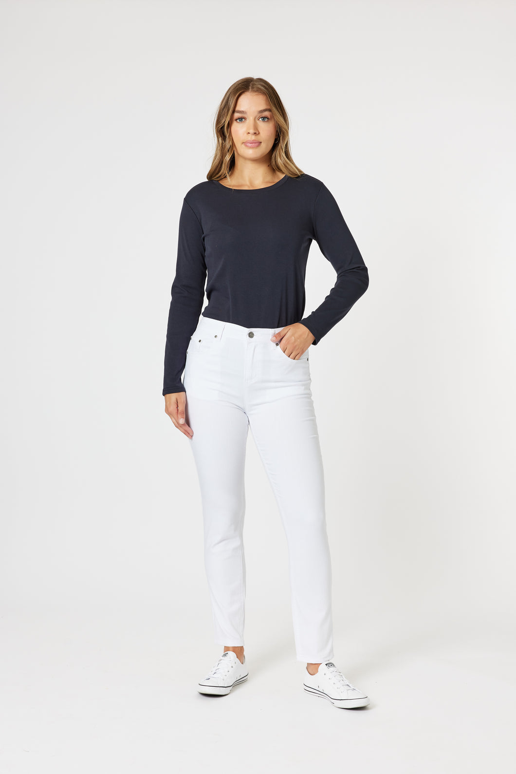 Gordon Smith Marvel High Rise Stretch Jean - White