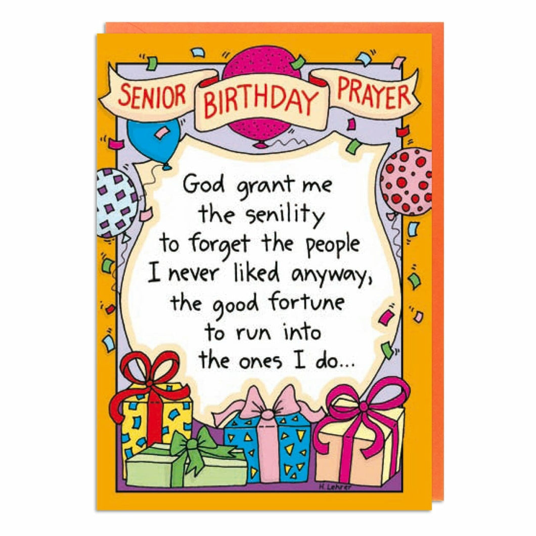 Birthday Card - Senior Birthday Prayer