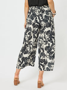 Hammock & Vine Black & White Ivy Wide Leg Pant