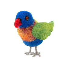 Load image into Gallery viewer, A little Lorikeet made of felted wool.
